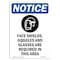 Signmission OSHA Notice Sign, Face Shields Goggles With Symbol, 5in X 3.5in Decal, 3.5" W, 5" H, Portrait OS-NS-D-35-V-12394 - alternate 1